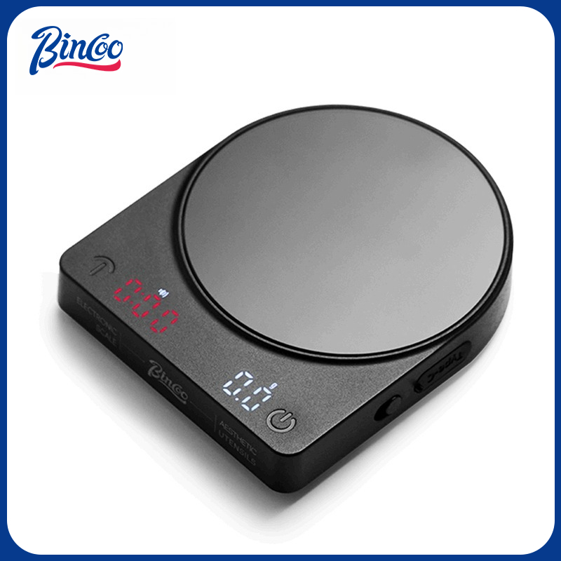 Smart Accessories - BINCOO コーヒーデジタルスケール スマートスケール エスプレッソ豆計量用 ミニポータブルスケールアクセサリー、正確な家庭用＆カフェ用