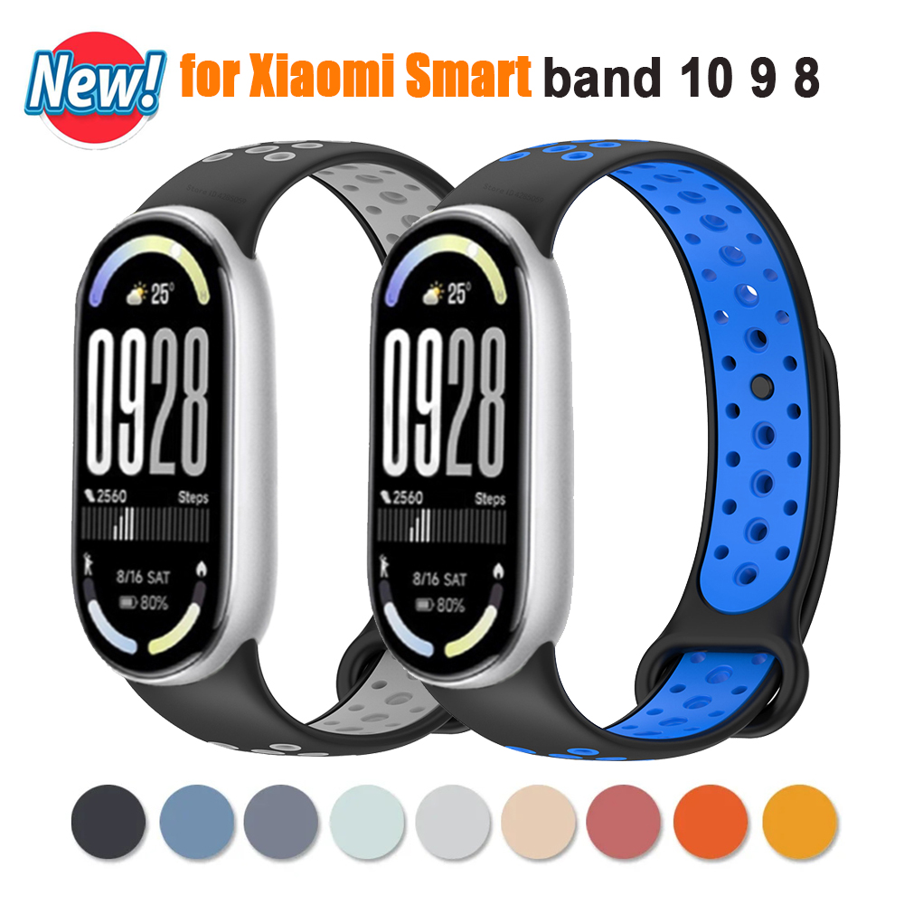 Android Smartwatch Accessories - Xiaomiスマートバンド10 9 8用シリコンストラップ、Xiaomi Mi Band 10