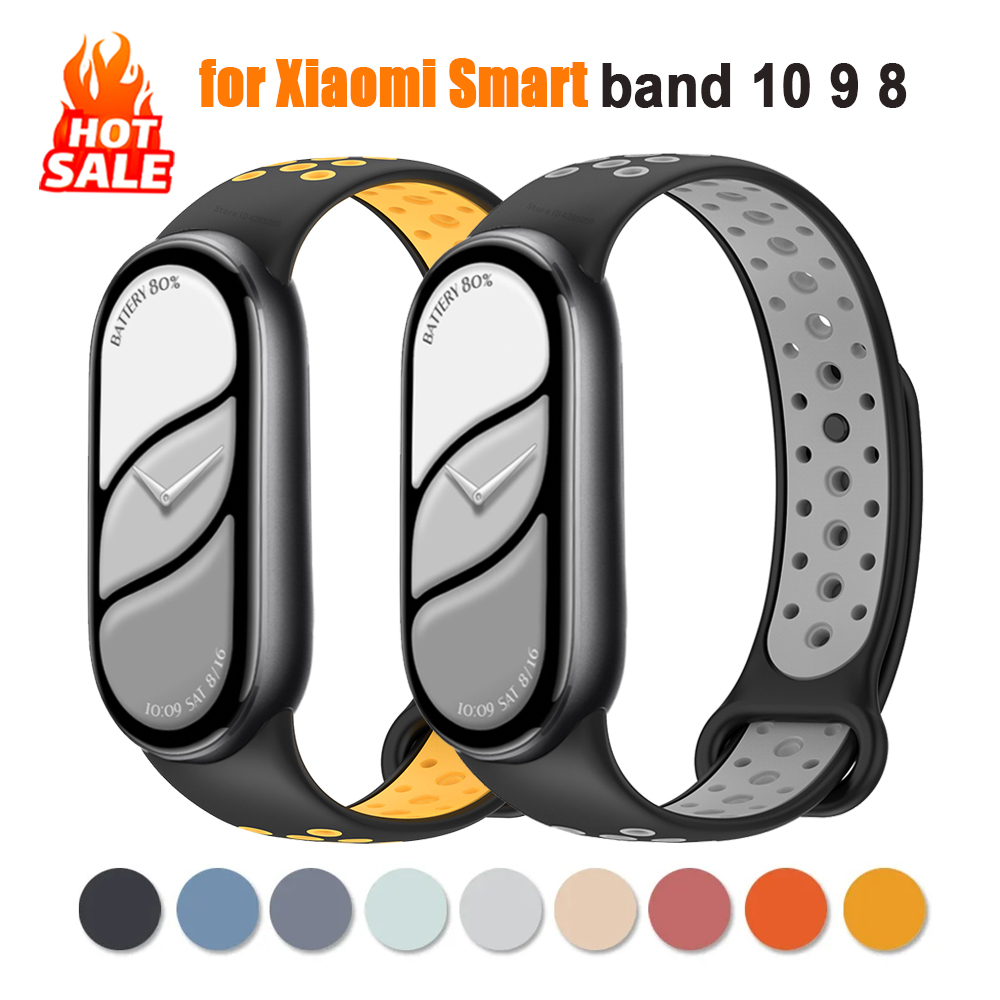 Android Smartwatch Accessories - Xiaomi Mi Band 10 9 8用シリコンストラップ