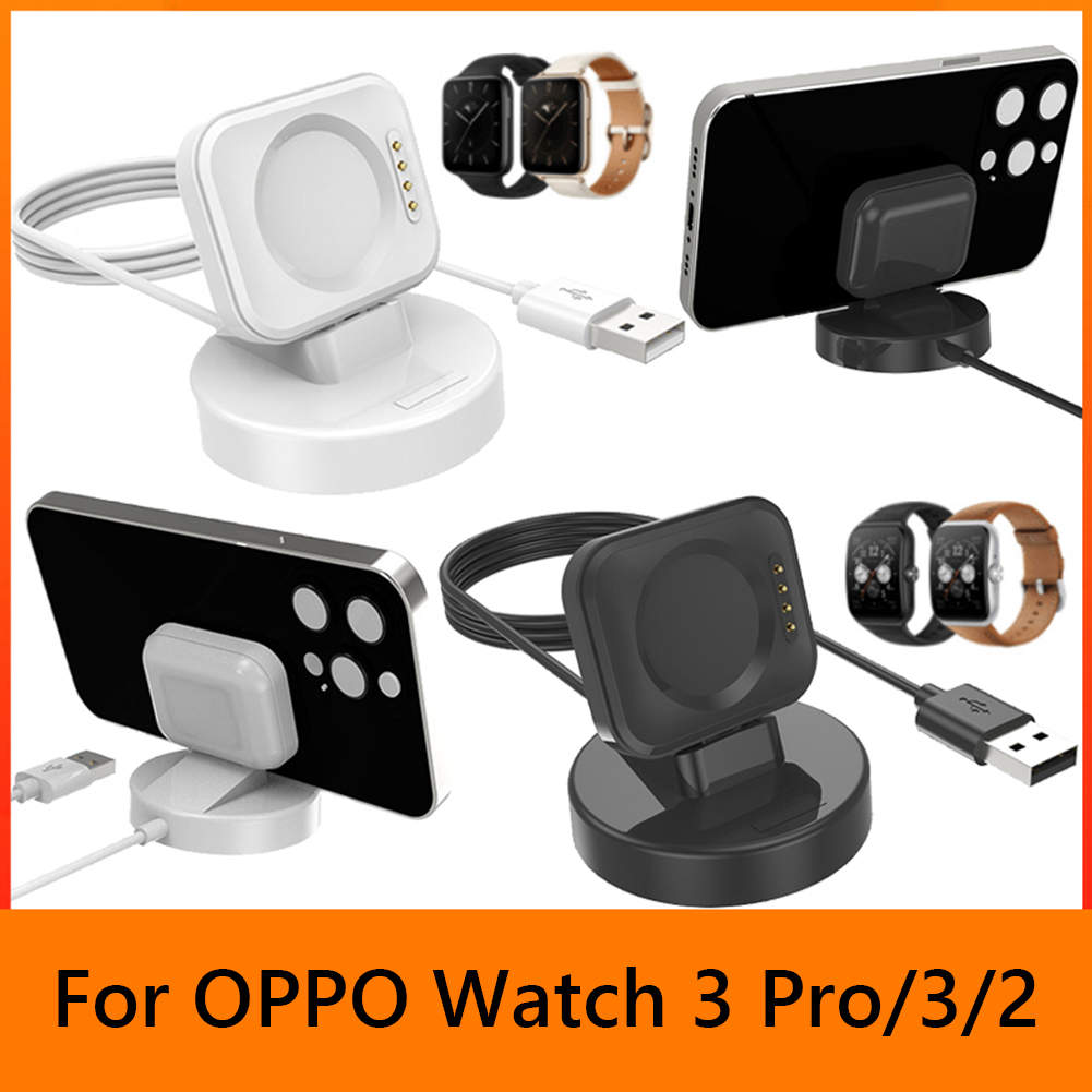 Android Smartwatch Accessories - 2 in 1充電器クレードルドック携帯電話ホルダー充電ケーブルドックスマートウォッチアクセサリー充電スタンド OPPO Watch 3