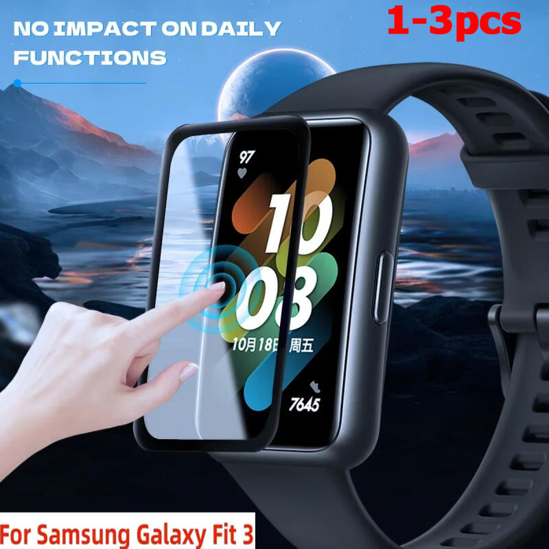 Samsung Smartwatch Accessories - 1-3 個スクリーンプロテクターサムスンギャラクシーフィット 3 スマートウォッチ曲面スクリーンサムスンギャラクシーフィット 3 保護フィルムアクセサリー