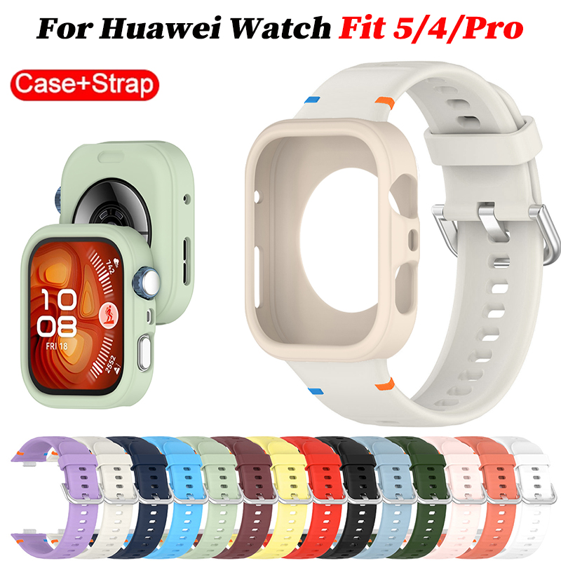 Silicone Band Replacement - ソフトケース + シリコンストラップ Huawei 社ウォッチフィット 5Pro