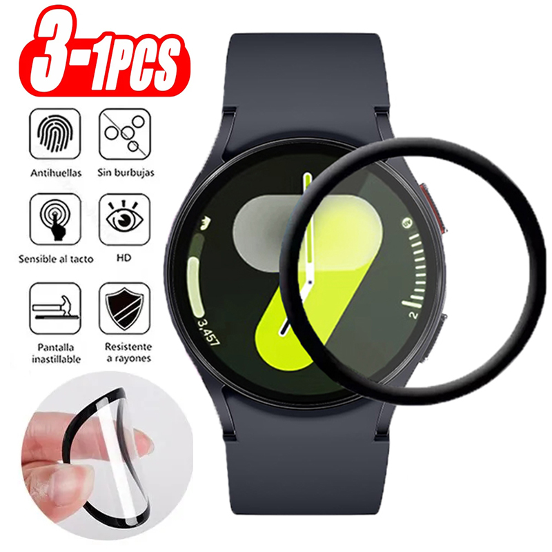 Samsung Smartwatch Accessories - サムスンギャラクシーウォッチ用スクリーンプロテクター,スマートウォッチ用アクセサリー,HDフィルム,7,6,5,4,40mm, 44mm