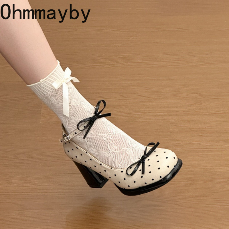 Leather Classic Strap - プラットフォーム厚底ヒール女性メリージェーンシューズ簡潔なアンクルストラップシューズ 2026 春の女性のエレガントなパーティードレスレザーパンプス