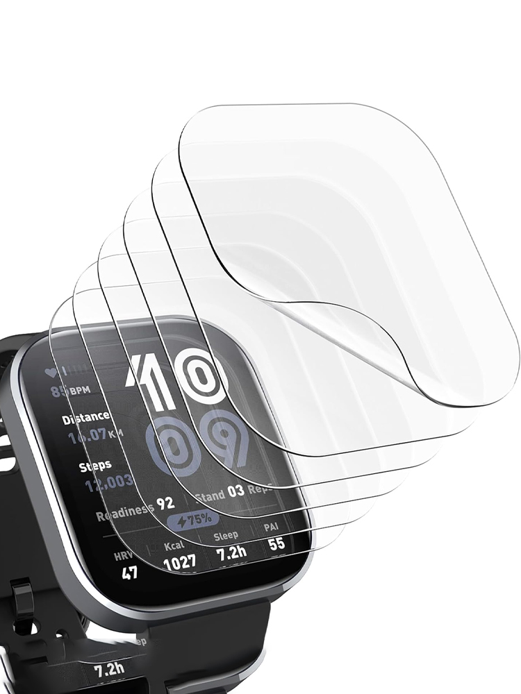 Smart Watch Accessories - スクリーンプロテクター Amazfit bip 6 ケーススマートウォッチアクセサリーフルカバレッジソフトガラスフィルム amazfit