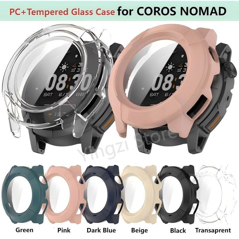 Android Smartwatch Accessories - PC + 強化ガラスケース COROS NOMAD スマートウォッチストラップバンパーシェルフルカバー