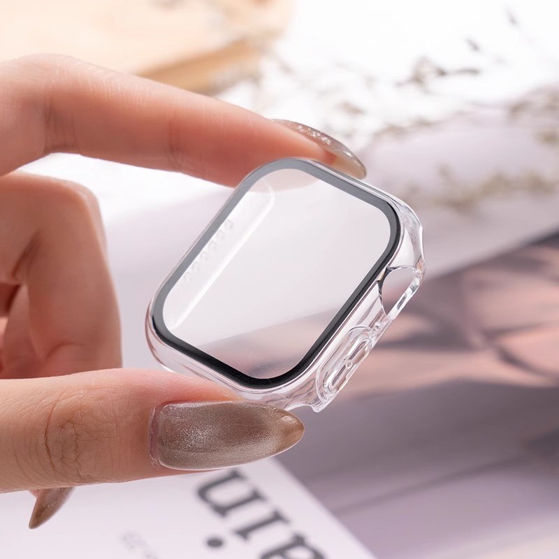 Smartwatch Watch Accessories For Women - 3 パックガラス + カバー Apple Watch