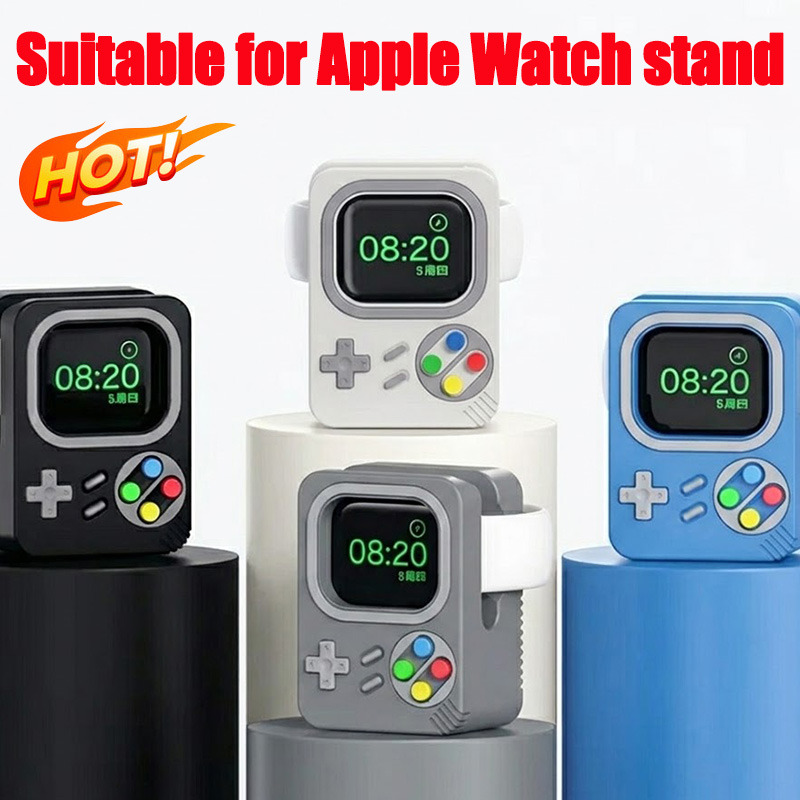 Watch Charging Dock - Apple Watch充電スタンド用デスクトップホルダー レトロコンピューターパターン充電ベース lWatch 11 10