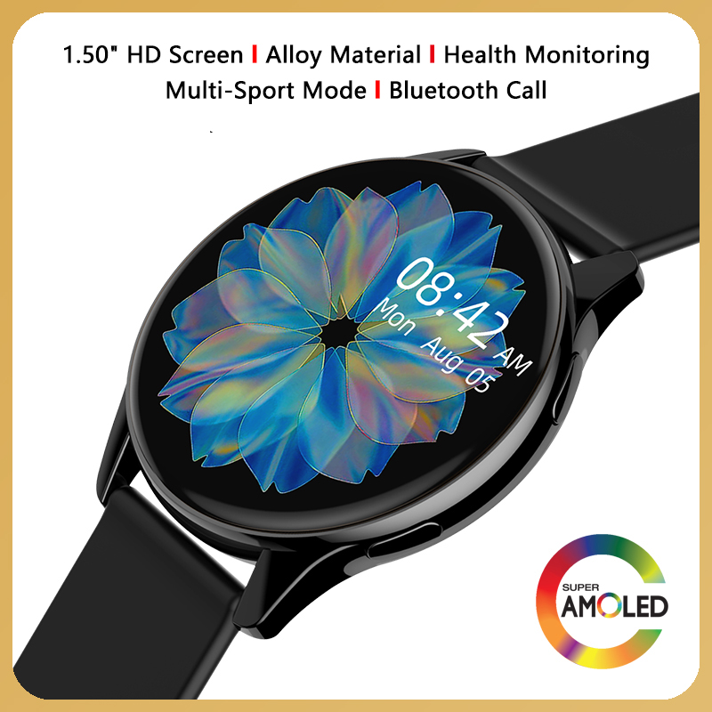 Smartwatch Faces - Amoled-男性と女性のためのコネクテッドウォッチ,スポーツ,フィットネス,ip67,防水,Bluetooth, Android,iOS,1.50インチ