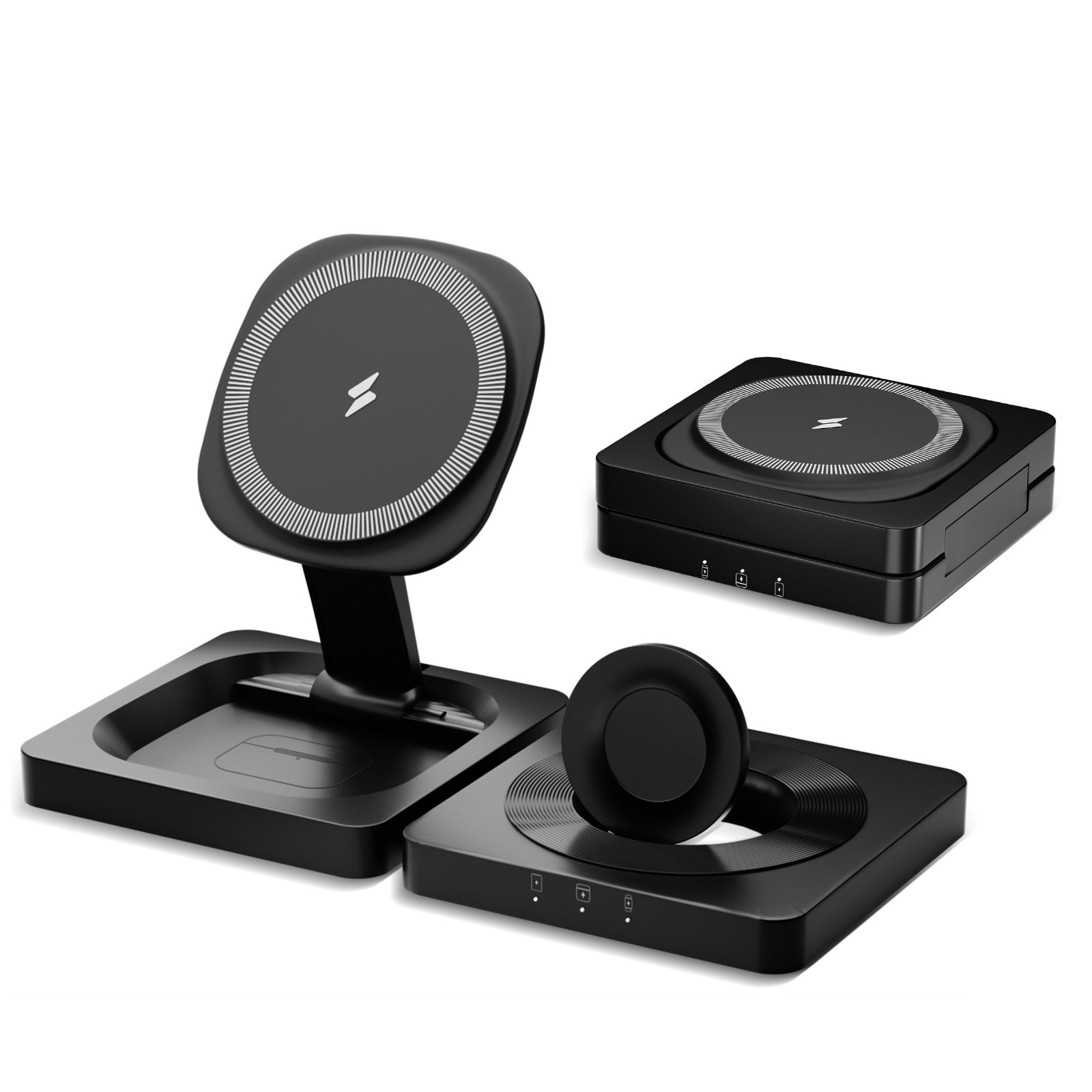 Watch Charger Cable - 3 in 1 15W ワイヤレス充電器 磁気折りたたみ式電話充電ドック