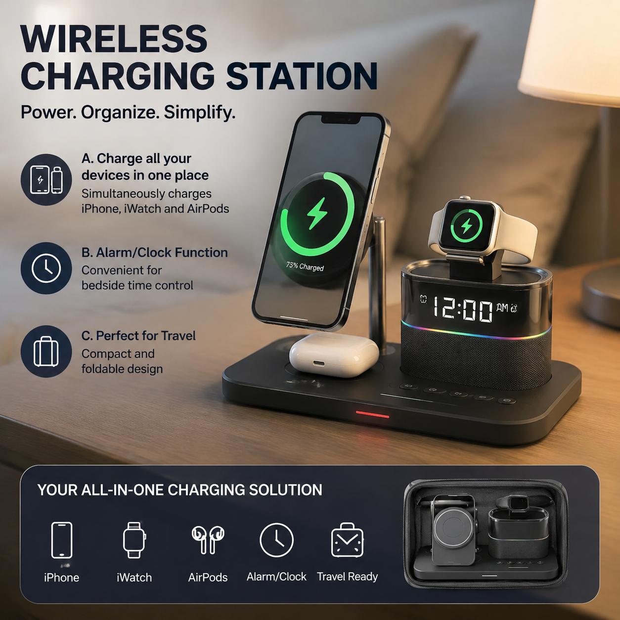 磁気ワイヤレス充電ステーション（iPhoneシリーズ12、1 - Watch Charger Cable のレビューと価格