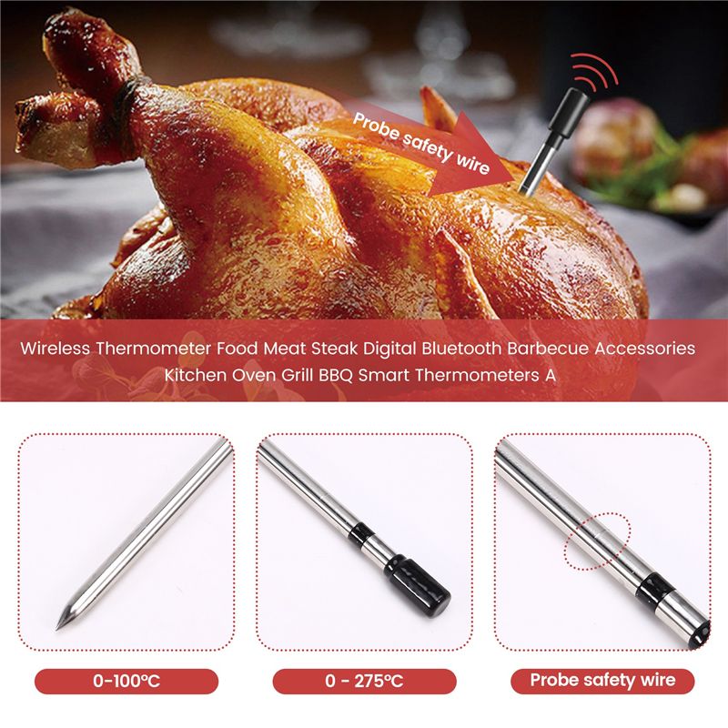 AT84-ワイヤレス温度計食品肉ステーキデジタルBlueto - Smart Accessories のレビューと価格