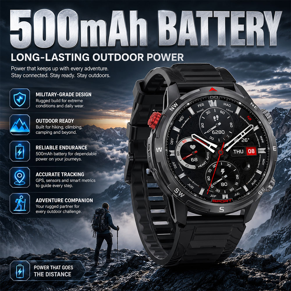 多機能スポーツGPSスマートウォッチ 5ATM防水 高度計  - Smartwatch Faces のレビューと価格