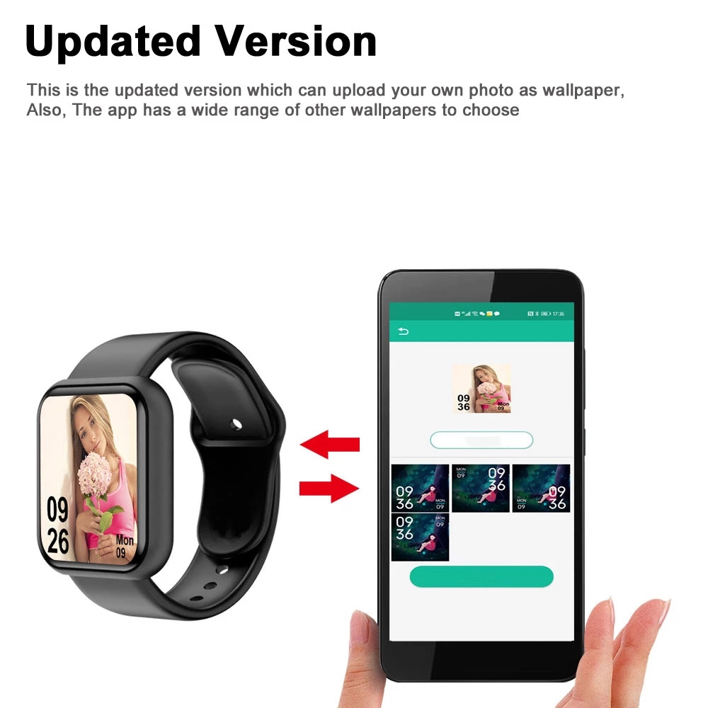 男性と女性のためのスマートウォッチ,スポーツモード,音楽コン - Android Smartwatch Accessories のレビューと価格