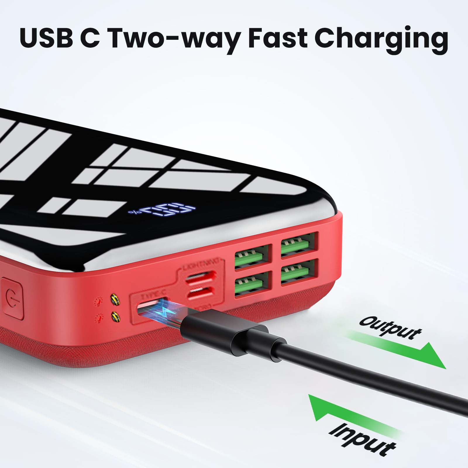 ポータブル充電器 30000mAh パワーバンク、USB-C - Watch Charger Cable のレビューと価格