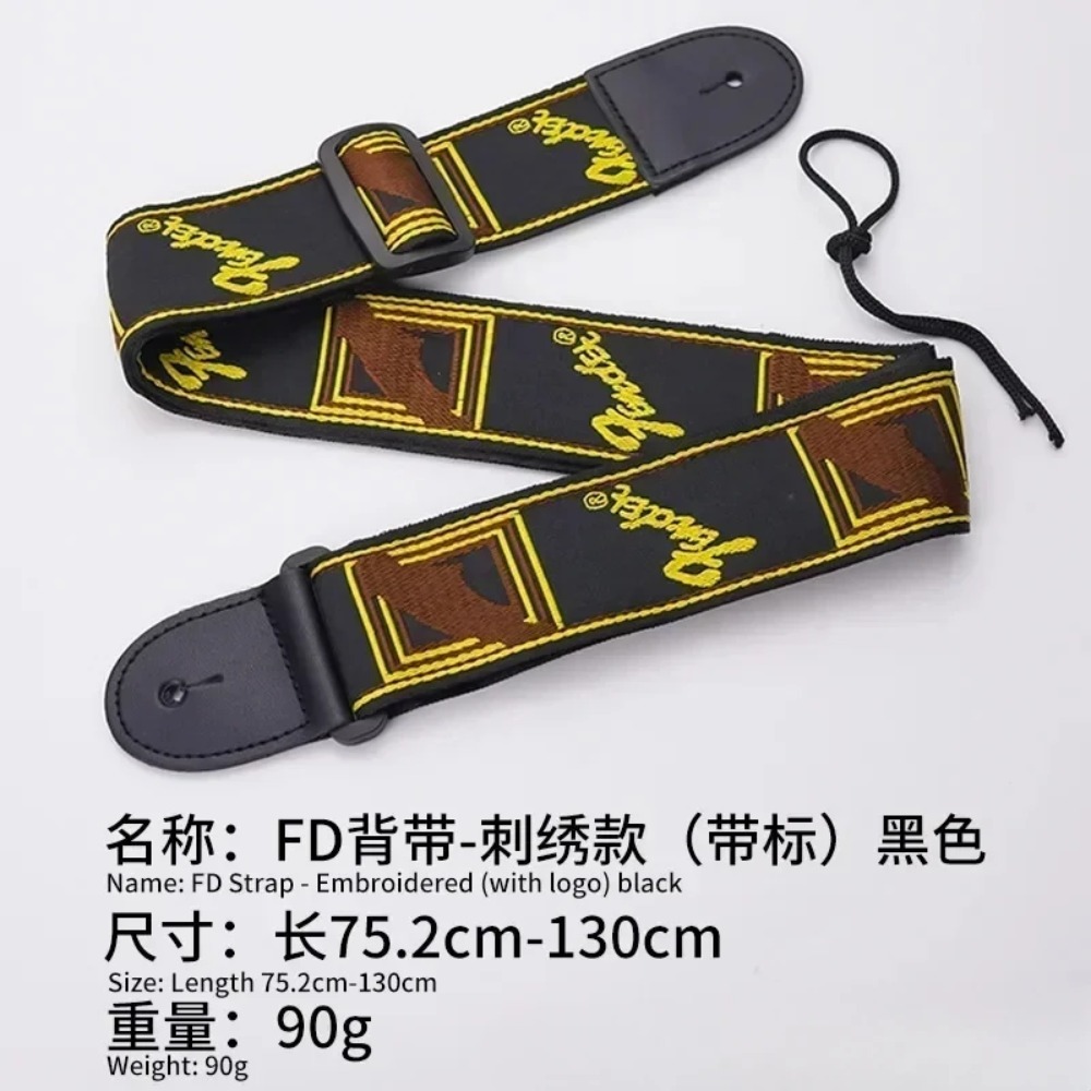 1pc 刺繍ギターストラップ革アコースティックエレキギター拡 - Leather Classic Strap のレビューと価格