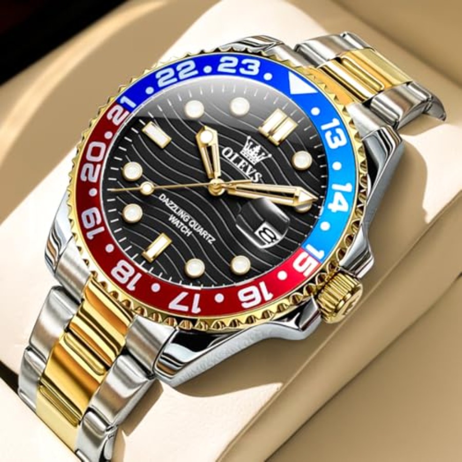 OLEVS腕時計 メンズ 高級 ビッグフェイス ドレスウォッ - Smartwatch Faces のレビューと価格