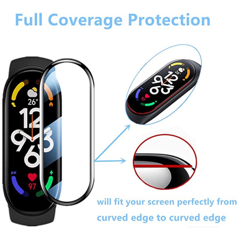 3D フルスクリーンプロテクター Xiaomi Mi バンド - Smartwatch Straps & Accessories のレビューと価格