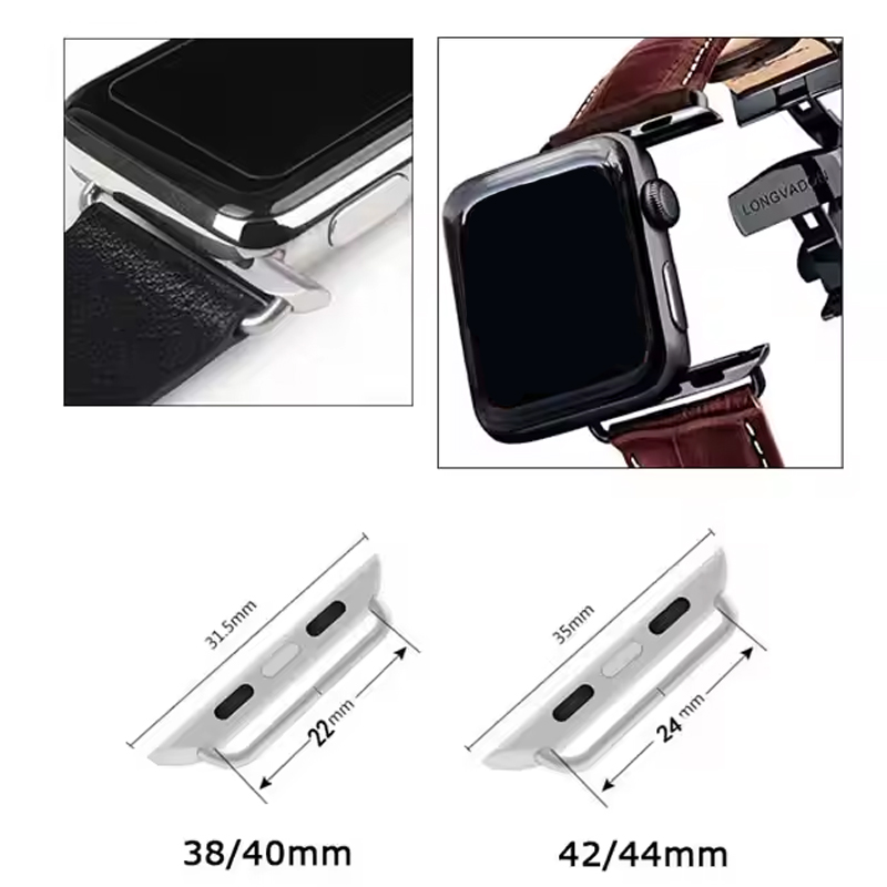 2 個ステンレス鋼コネクタアダプタ Apple Watch  - Watch Band Connector のレビューと価格