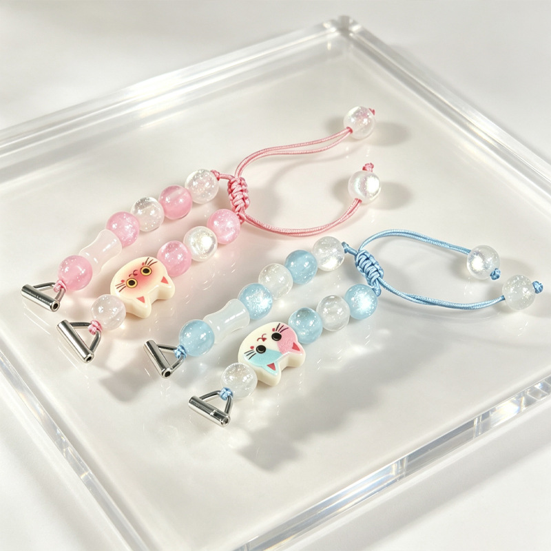 マカロンビーズスマートウォッチストラップ漫画猫織りバンドユニ - Smartwatch Straps & Accessories のレビューと価格