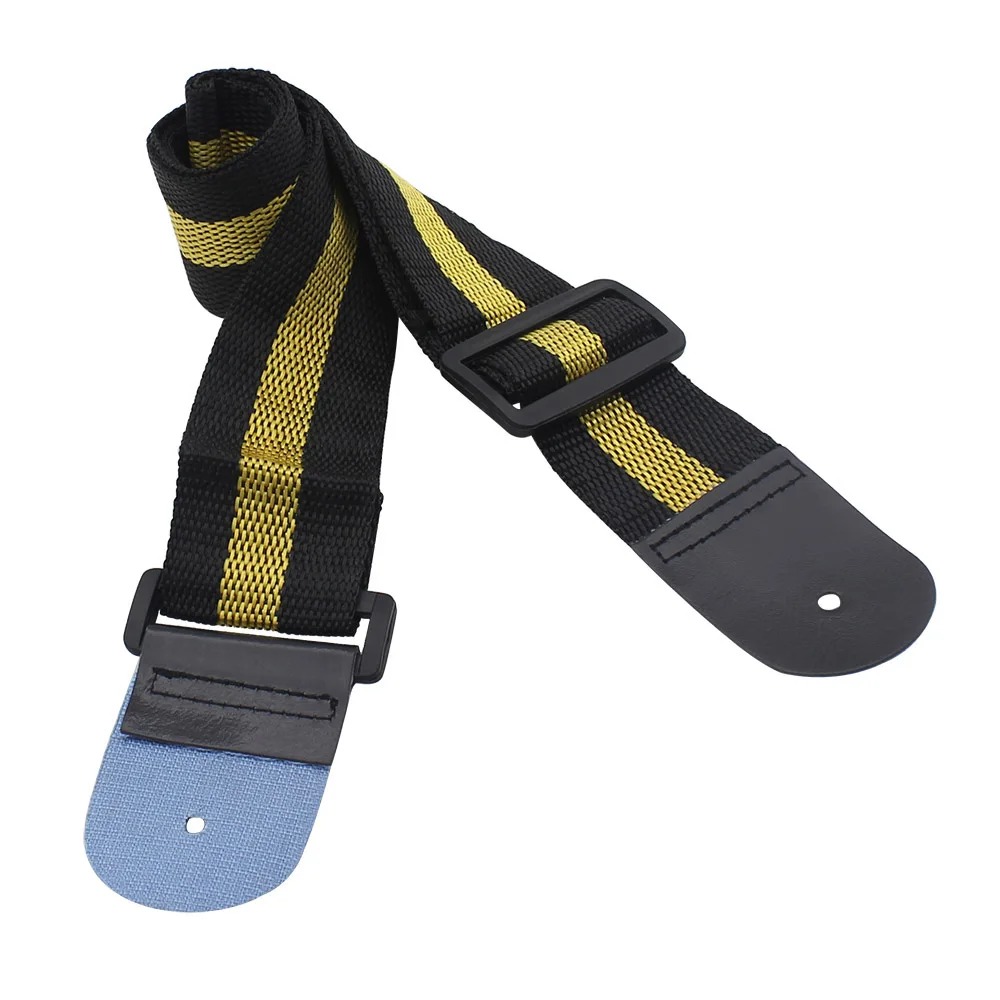 カラフルなナイロンギターストラップ、ストライプベルト、ショル - Leather Classic Strap のレビューと価格