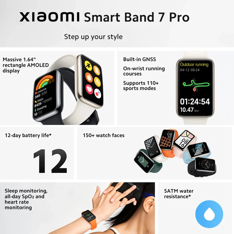 Xiaomi Smart Band 7 Pro 1.64イン - Smartwatch Faces のレビューと価格