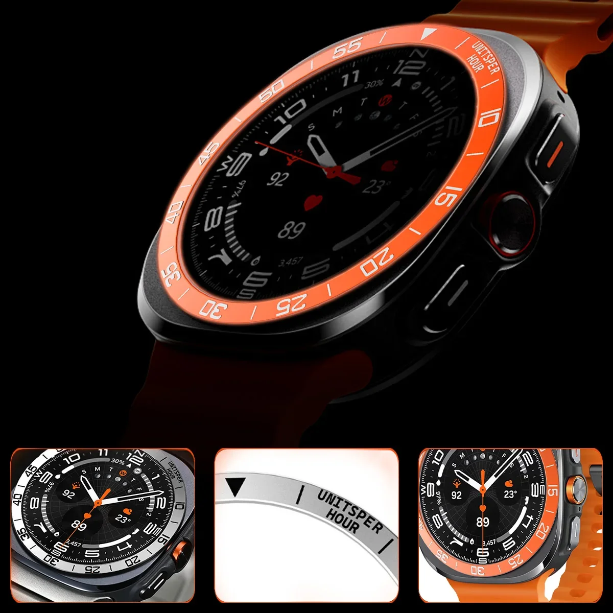 金属カバーベゼルリングケース三星銀河時計 7 ウルトラ 47 - Android Smartwatch Accessories のレビューと価格