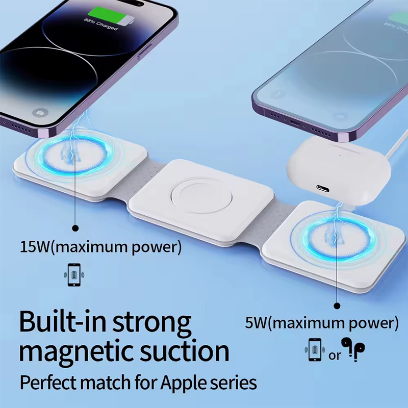 ユニバーサルQi2磁気折りたたみ式充電ステーション、iPho - Watch Charger Cable のレビューと価格