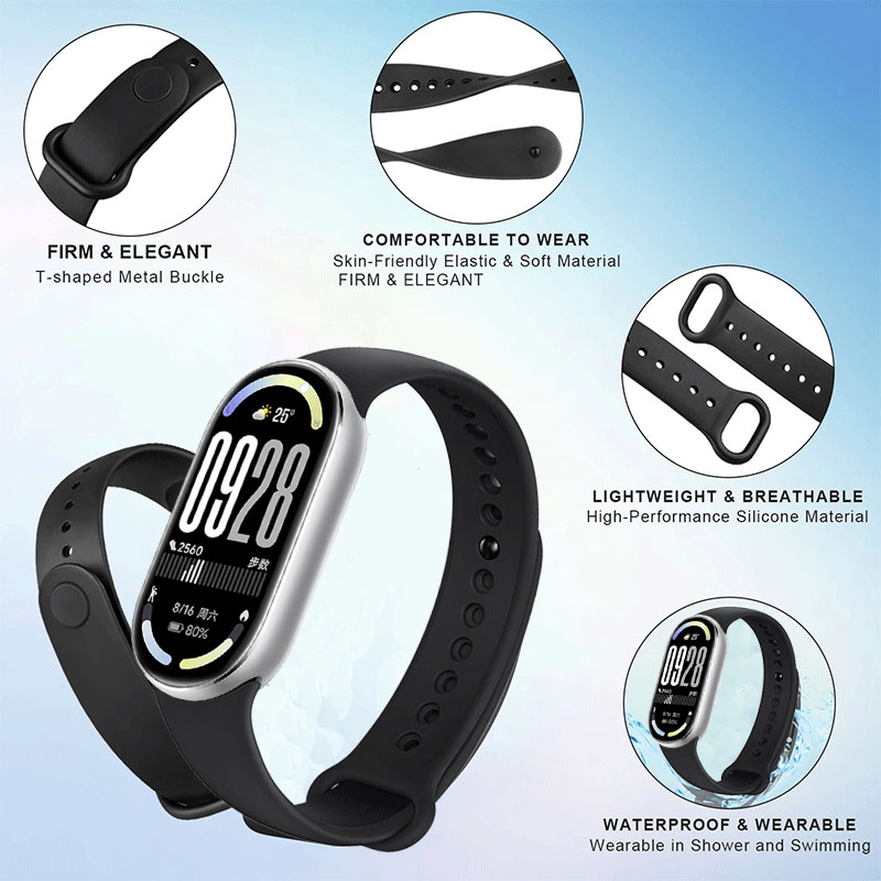 Xiaomi Smart Band 10用シリコンストラップ - Silicone Band Replacement のレビューと価格