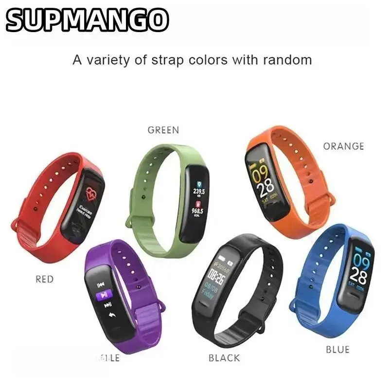 C1 Plus スマートブレスレットウォッチ心拍数血圧睡眠メ - Android Smartwatch Accessories のレビューと価格