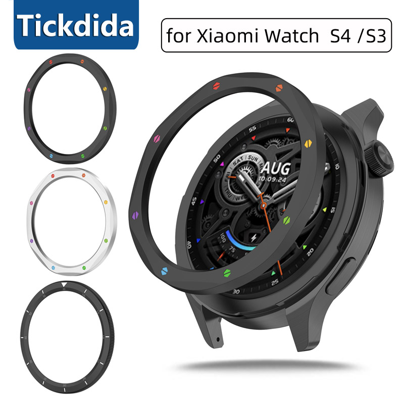 Xiaomi Watch用の金属製ベゼル付きケース,時計用の - Xiaomi Smartwatch S3 Accessories のレビューと価格