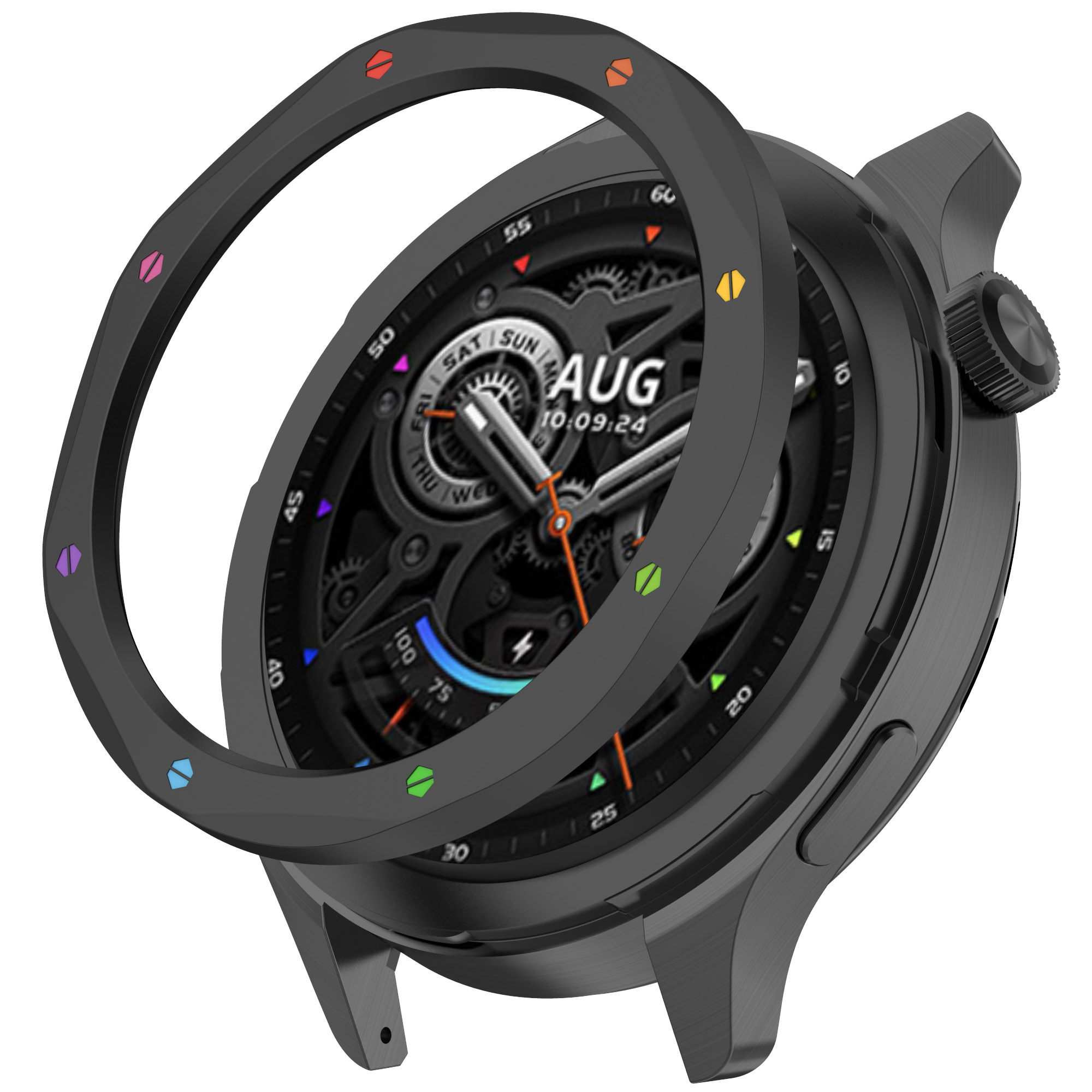 Xiaomi Watch用の金属製ベゼル付きケース,時計用の - Xiaomi Smartwatch S3 Accessories のレビューと価格