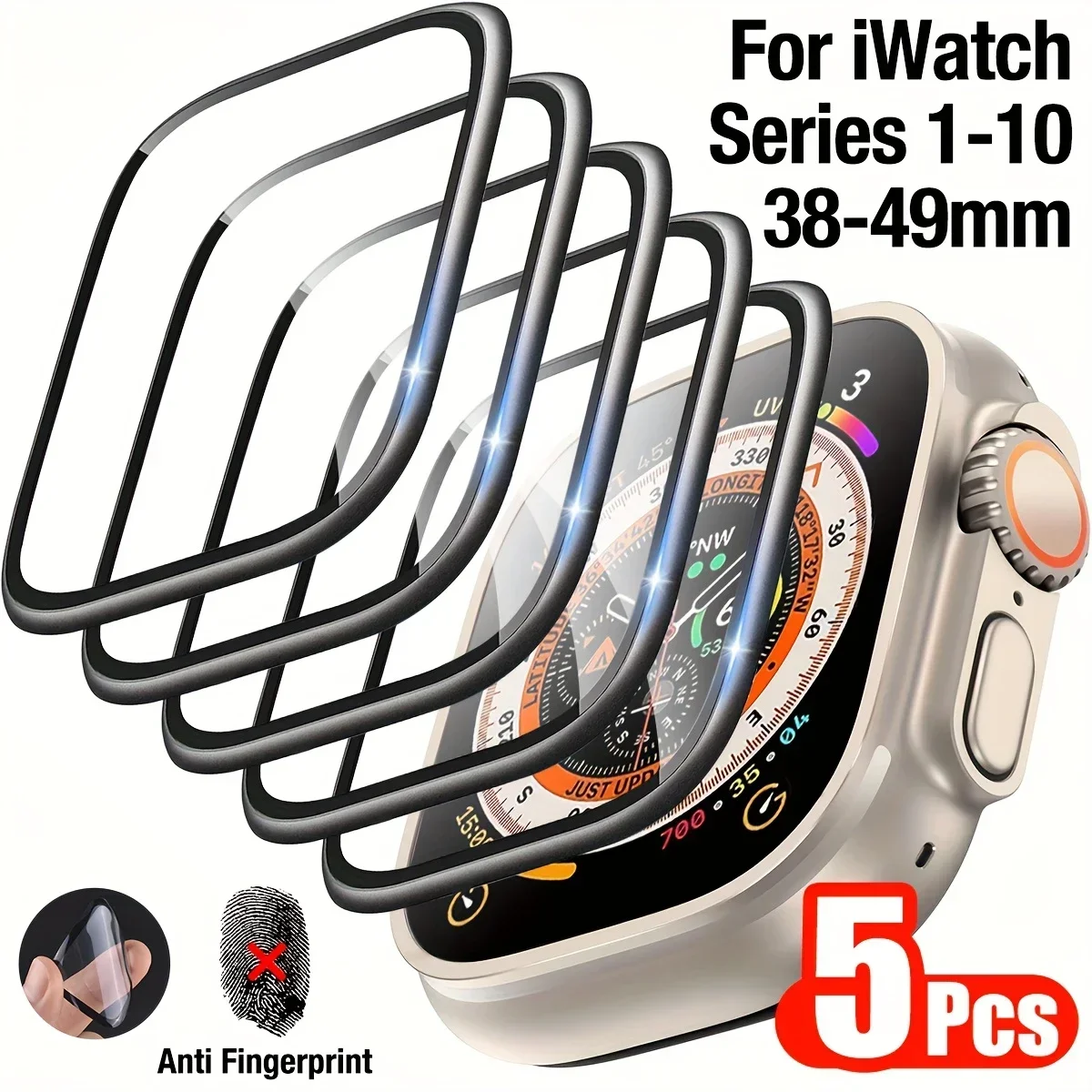 1-5 個の傷防止フィルム Apple Watch ウルトラ - Smartwatch Icon のレビューと価格