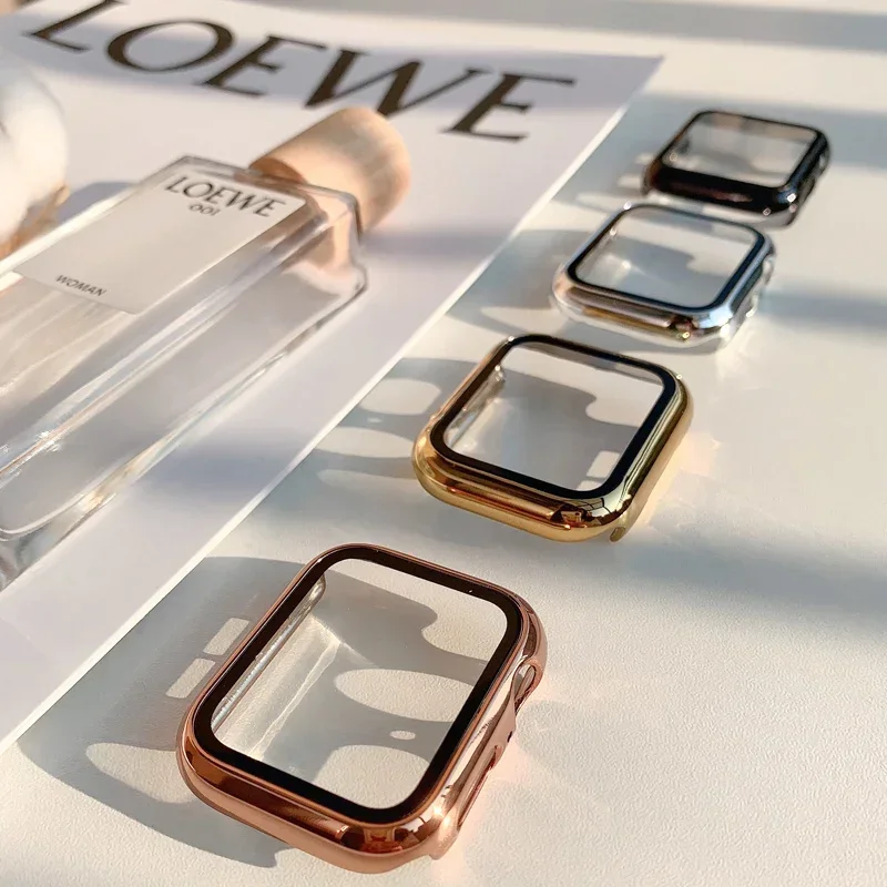 Apple Watch用ガラスおよびケース,保護バンパー,i - Smartwatch Watch Accessories For Women のレビューと価格