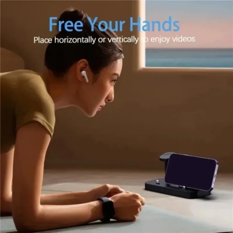 3 in 1 ワイヤレス充電器 デュアルコイル急速充電スタン - Watch Charger Cable のレビューと価格