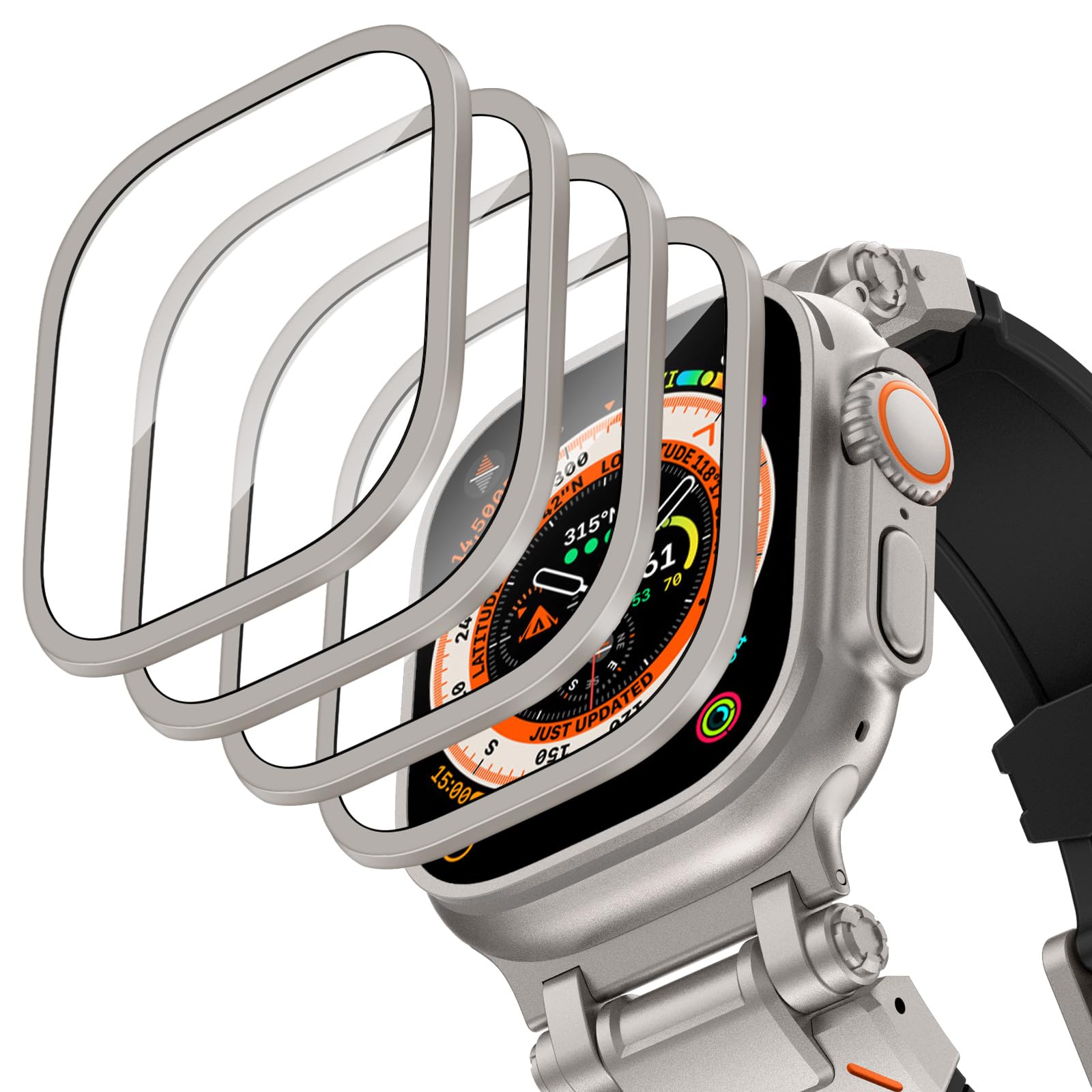 アルミニウム合金ケース + 強化ガラス Apple Watc - Smartwatch Straps & Accessories のレビューと価格