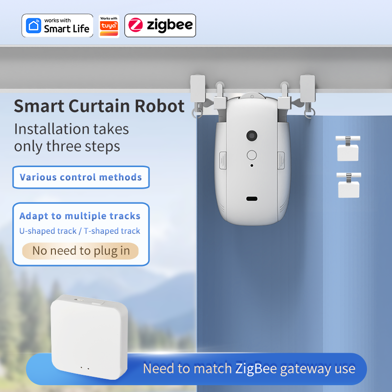 Zigbeeスマートカーテンドライバーロボット 自動カーテン - Smart Accessories のレビューと価格