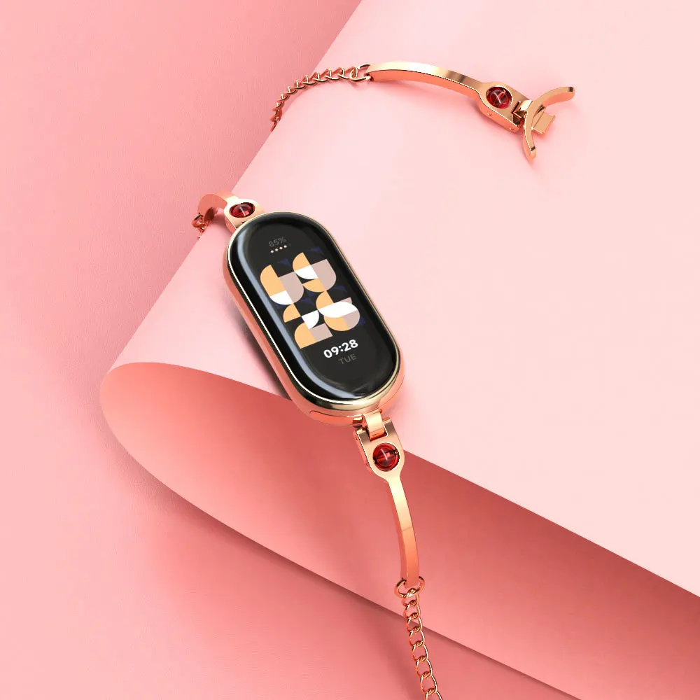 Xiaomi Mi Band 8用ステンレススチール交換スト - Smartwatch Watch Accessories For Women のレビューと価格